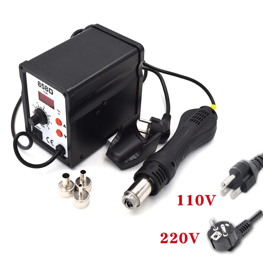 858D منفاخ هواء ساخن, محطة لحام SMD 220V 700W