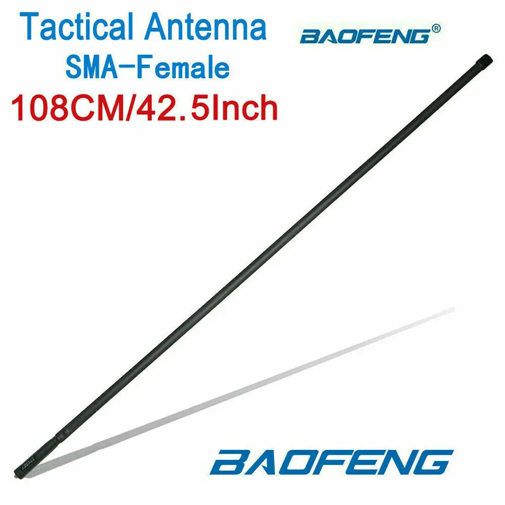 Antena táctica SMA hembra para Radio Baofeng, accesorio de 108cm/42,5 pulgadas, UV-5R, UV-82, BF-F8HP