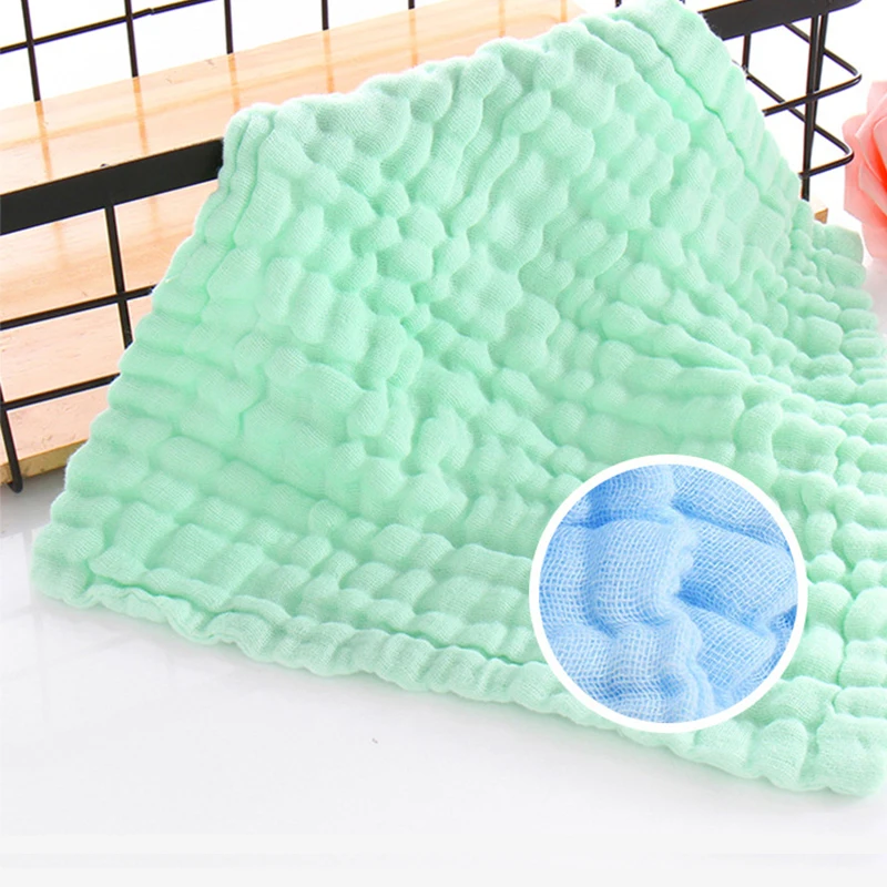 5pcs/lot Baby Handkerchief Muslin 6 layers Cotton Soft Square Infant Face Towel Bathing Feeding Washcloth Wipe burp cloths