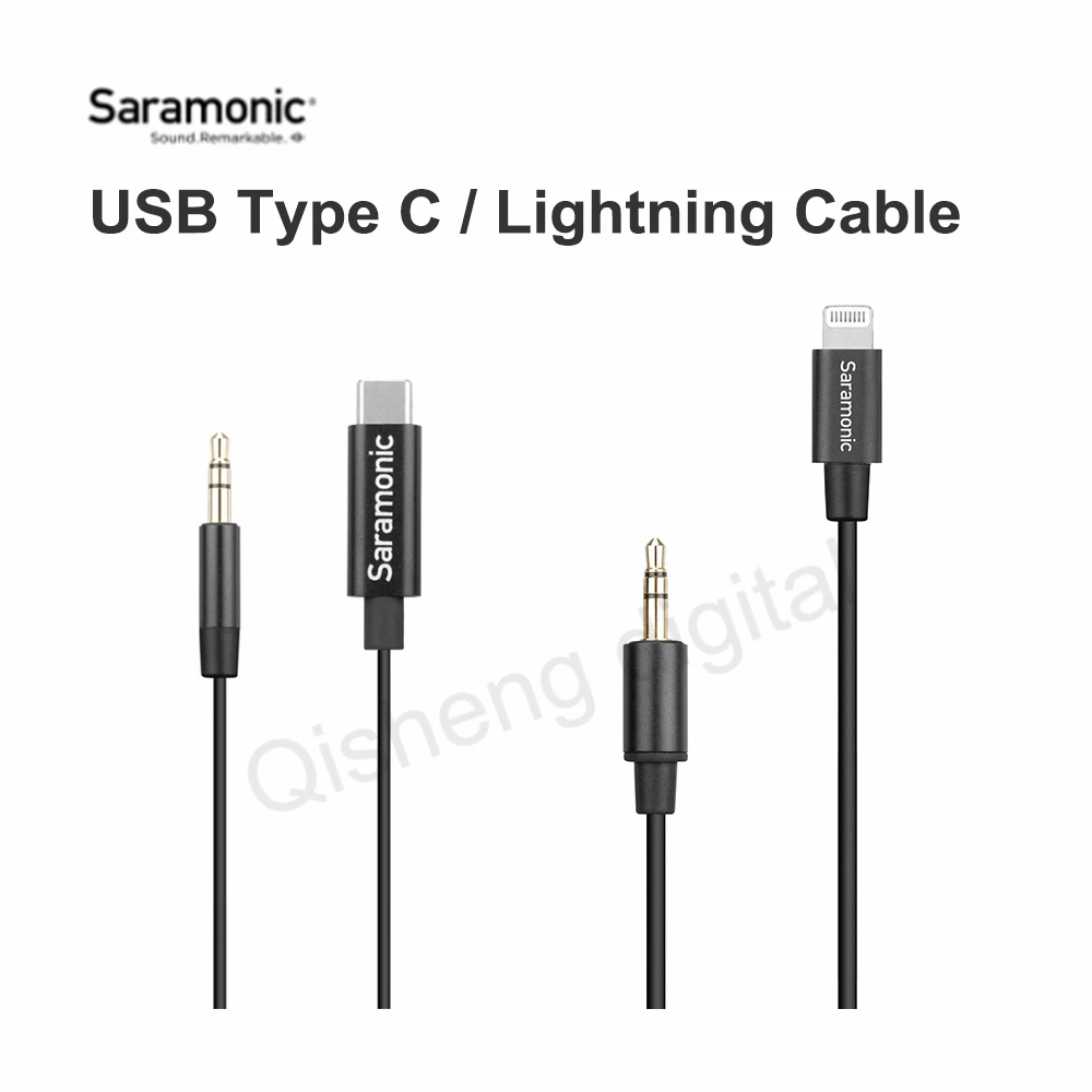 

Saramonic SR C2000 Lightning C2001 USB Type-C беспроводной микрофон адаптер кабель для 3,5 мм TRS порт для iPhone iOS Android устройств
