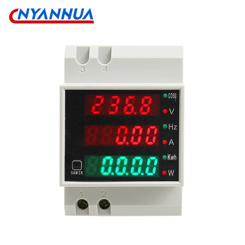 D52-2058 Digital Display AC Voltage Current Power Meter Frequency Meter Household Power Display Multi-function Meter