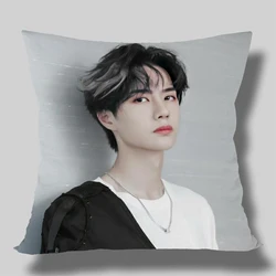 New custom UNIQ Wang Yibo Lan wangji square pillowcases zipper Custom Pillowcase one side Custom your image gift