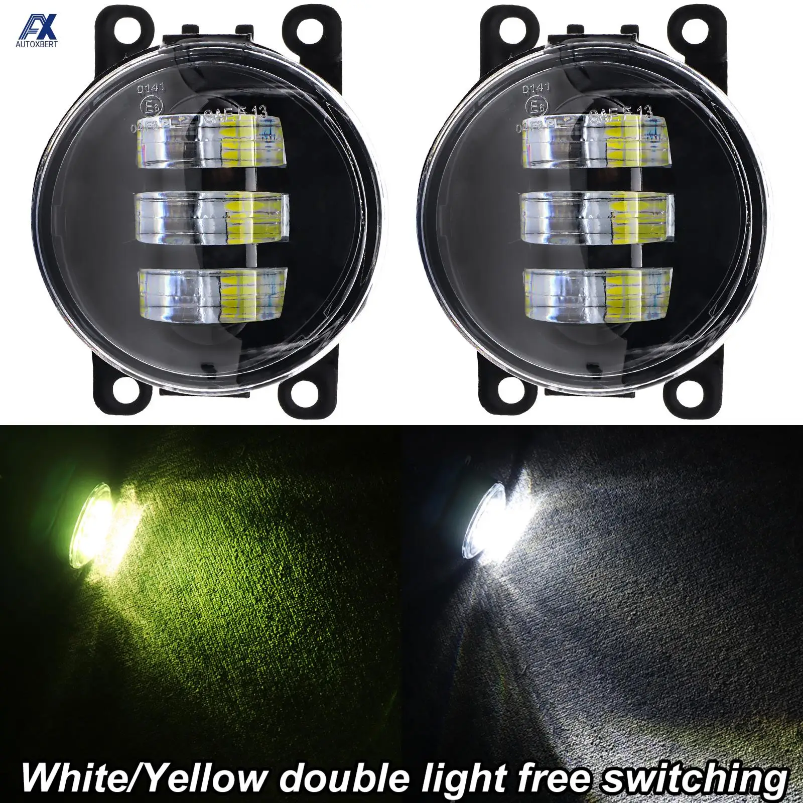 2x Bumper Fog Light Lamp Assembly LED Switch Foglight For Suzuki Jimny Grand Vitara Alto Swift 3 Splash For Mitsubishi Outlander