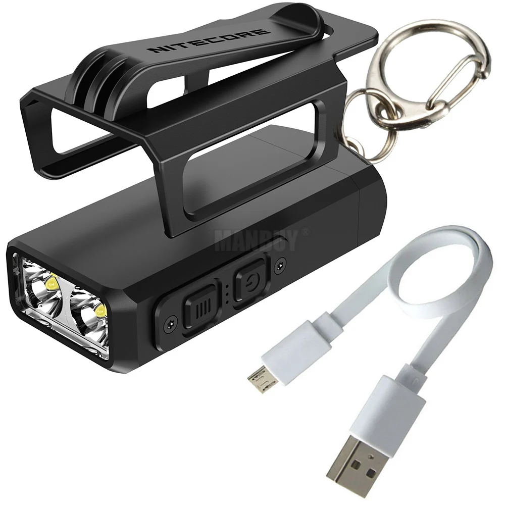 

Nitecore TIP2 +USB Charge Cable + Multi-purpose Clip 2x CREE XP-G3 S3 720 Lms LED Metal KeyLight Built-In Battery EDC Flashlight