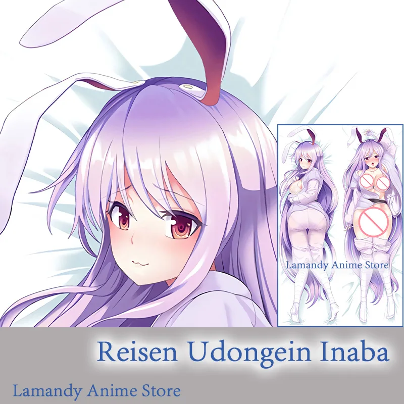 

Dakimakura Anime Touhou Project Reisen Udongein Inaba Double Sided Print Pillowcase Life Size Body Pillow Cover