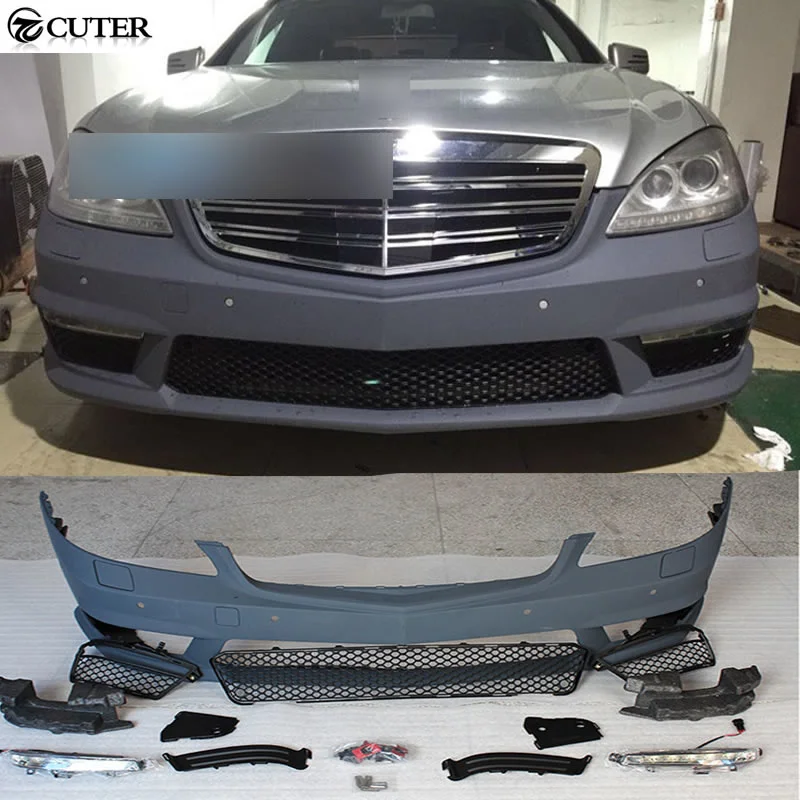 W221 S350 S400 S65 Style Pp Car Body Kit Front Bumper for Benz S350 S400 W221 S65 07-13
