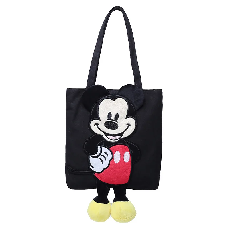 Disney Mickey Mouse Minnie płócienna torba damska messenger niosąca dużą pojemność animacja kreskówka studenci niosący torbę na ramię