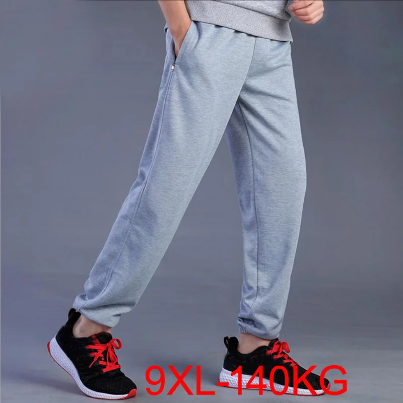 Spring Summer Men sports pants oversize Sweatpants Casual large pants plus size 6XL 8XL 9XL Stretch pants elasticity loose