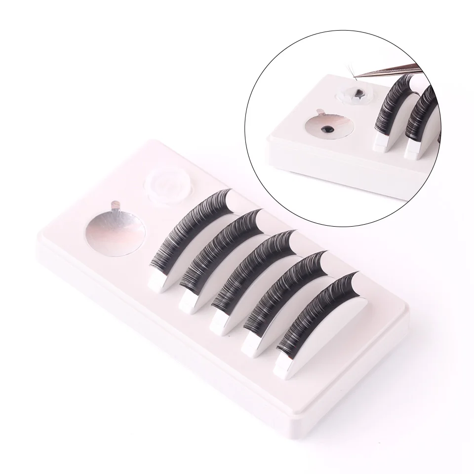 THINKSHOW Eyelash Stand Pad Pallet Eyelashes Extension Grafting Assistor Lashes Glue Holder Professional Makup Tools