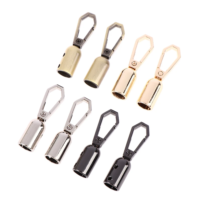 2pcs Handbag Tassel Cap Clasp Hook Connector Bag Hanger Metal Buckles Bags Strap Stopper Cord Lock DIY Accessories