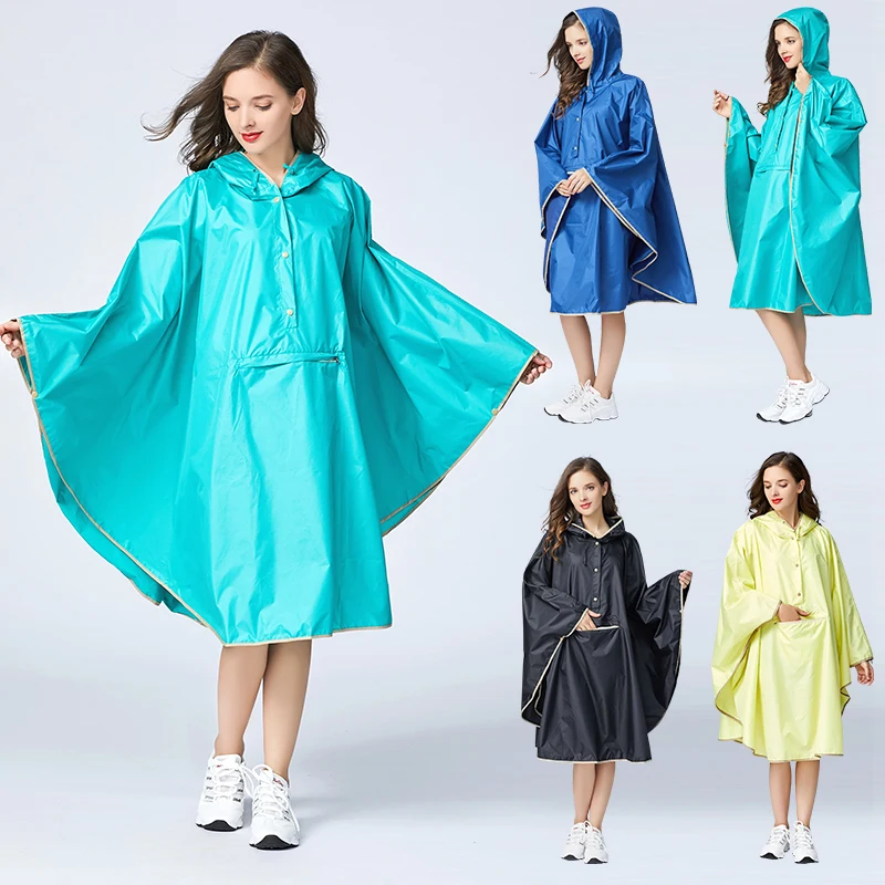 

Fashion cloak raincoat, light play water suit, travel hiking waterproof clothing, adult male and female couples large size thin