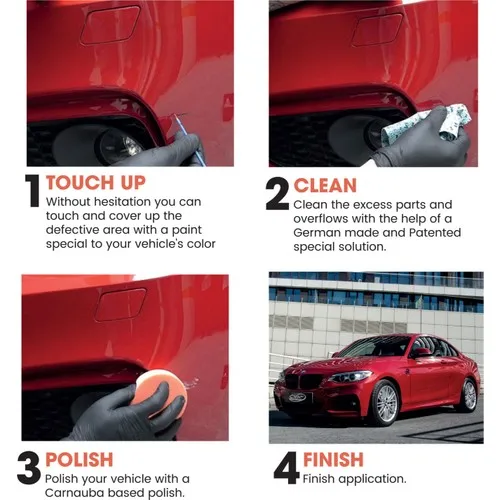 Color N Drive For Toyota Car Paint Repair Retouches Dye 309 - Freeborn Red Stone Fingerprint and Scratch Remover Set pro