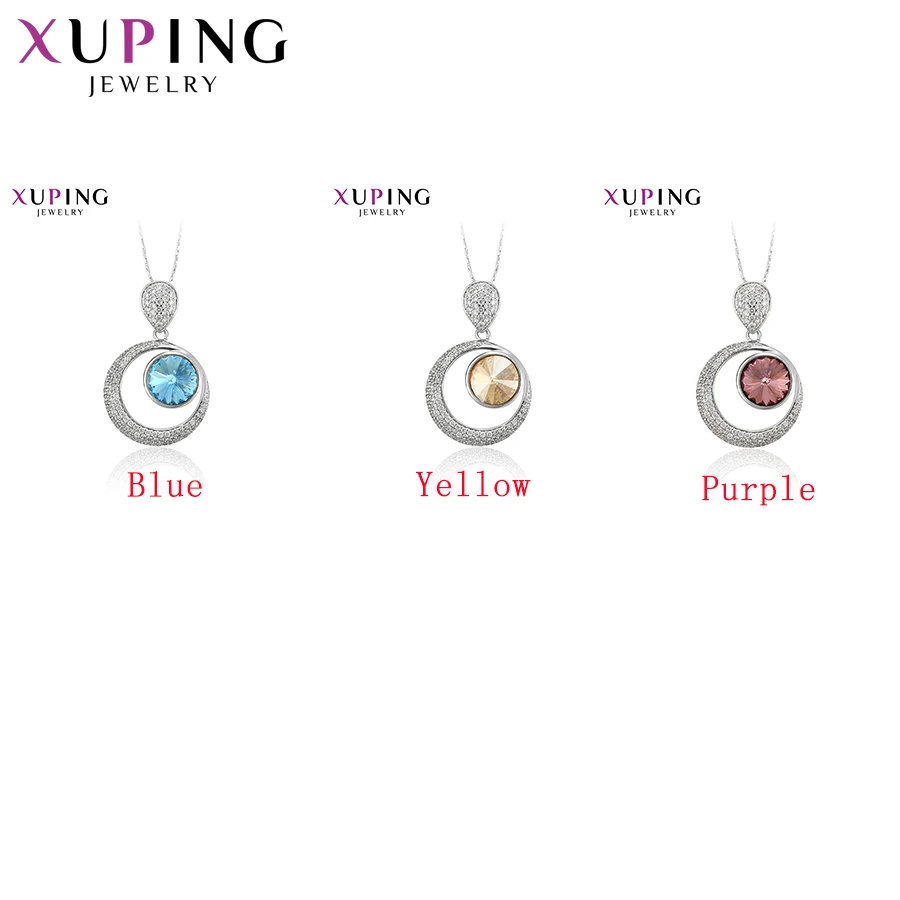 Xuping Jewelry Fashion Charms European Style Pendant Necklace with Crystal for Women Party School  Gifts A00612502