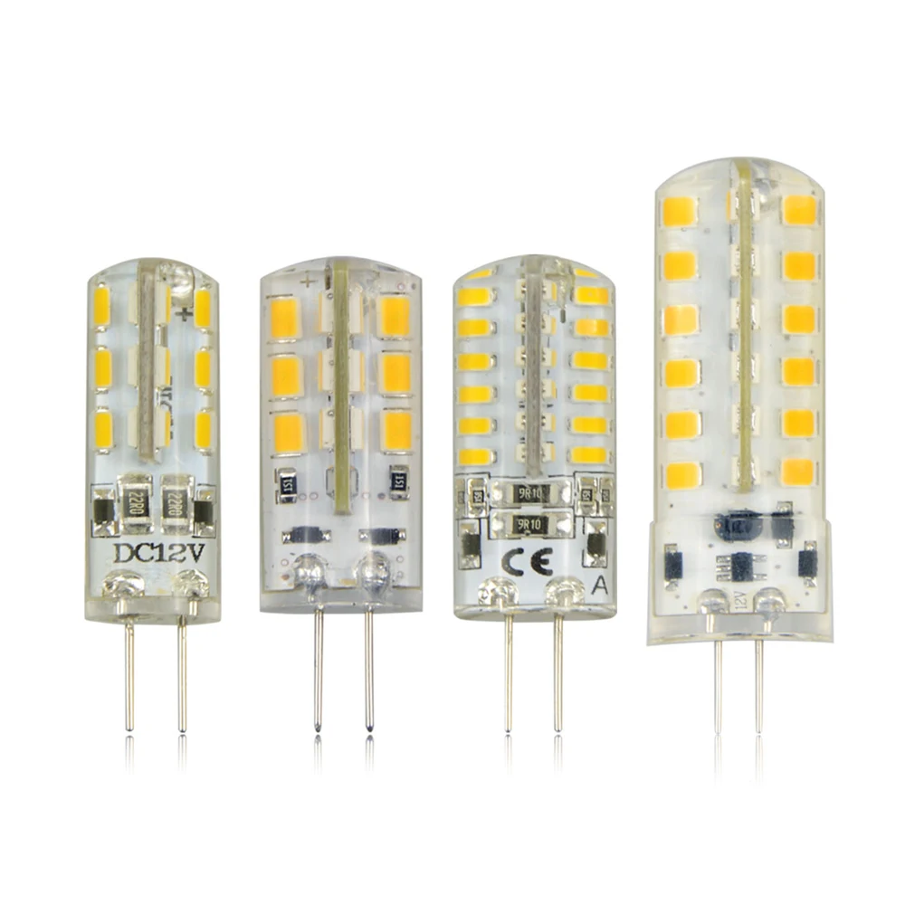 10Pcs Mini G4 LED light Bulbs 2835 3014 SMD 24/48leds  12V DC / AC Replace 20W 30W Halogen lamp For indoor Chandelier lighting