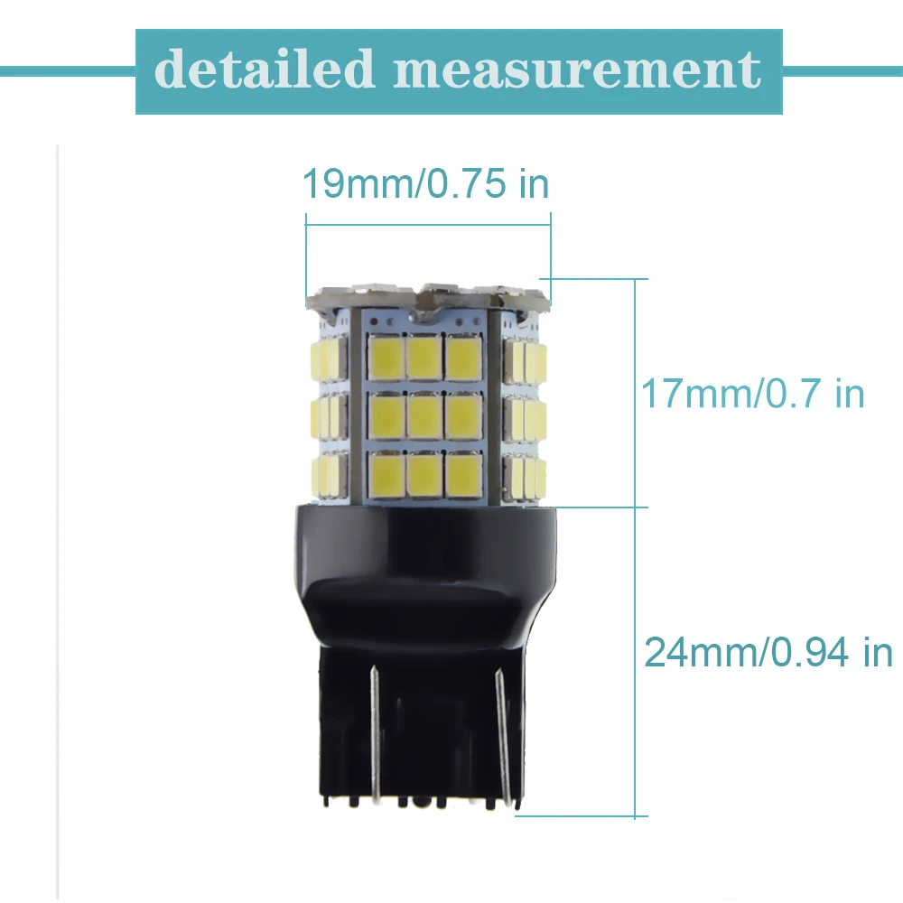 Para T20 Led W21/5W 7443 7440 DRL odwróć Singal Light 57SMD samochód tylny hamulec żarówka Led włączone światła biały czerwony bursztyn żółty 12V