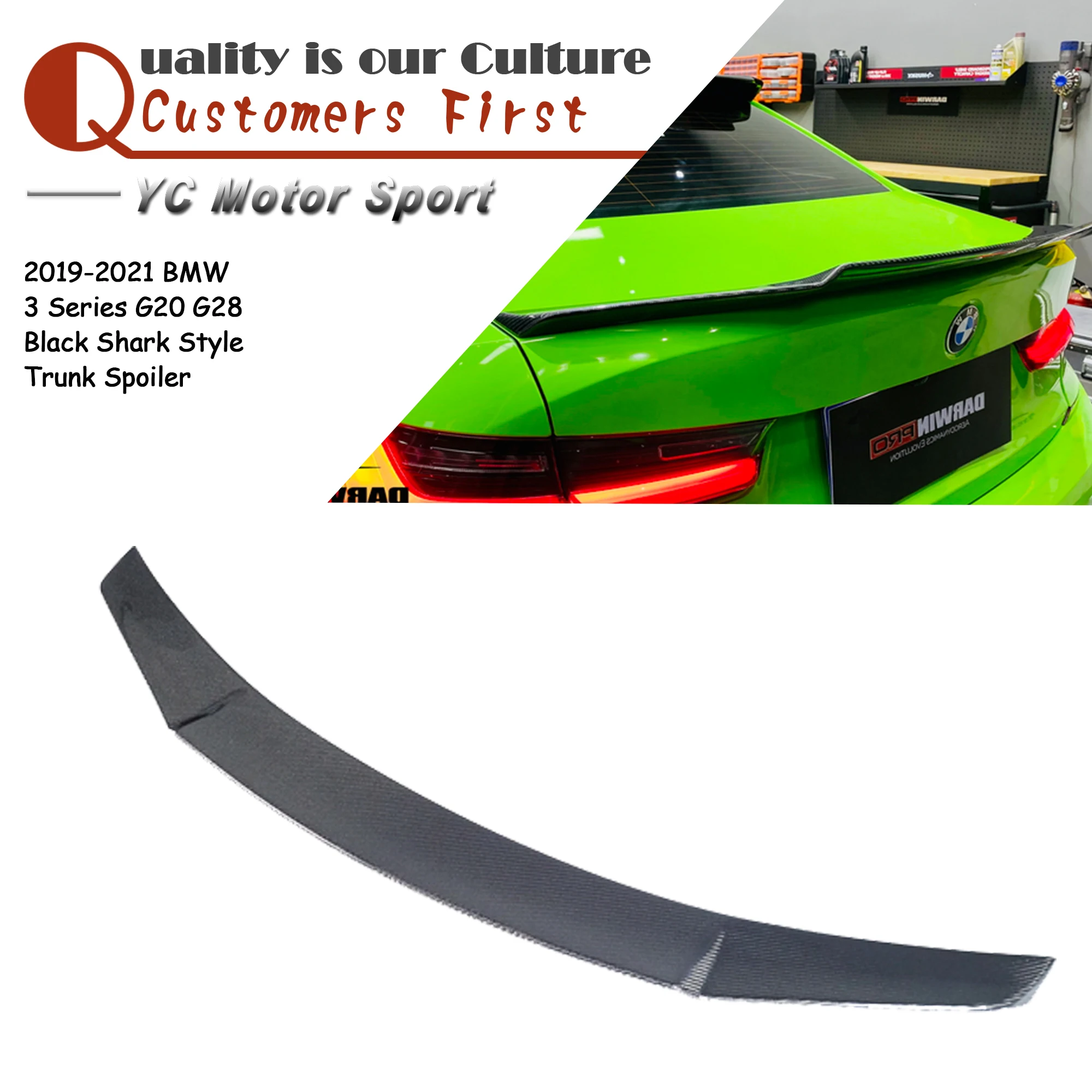 

Автомобильные аксессуары, спойлер в стиле черной акулы из углеродного волокна, подходит для багажника 2019-2021, 3 серии G20 G28, крыло багажника