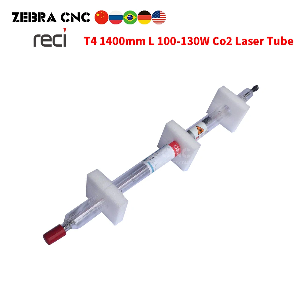 Reci t4 100w-130w comprimento do tubo do laser co2 1400mm dia 65mm para máquina de laser co2 tubo do laser selado de vidro substituir reci w4 z4 v4 s4