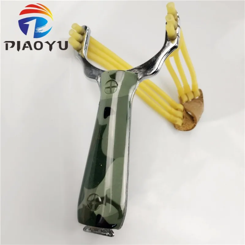 Powerful Catapult Slingshot shooting rubber band Zinc Alloy Bow Catapult Sling outdoor Hunting Alloy Slingshot Sling Shot