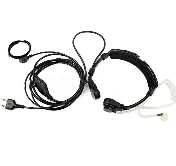 Flexible Throat Mic Microphone Covert Acoustic Tube Earpiece Headphone For Midland LXT210 LXT216 G6 G7 GXT550 GXT650 LXT80 Radio