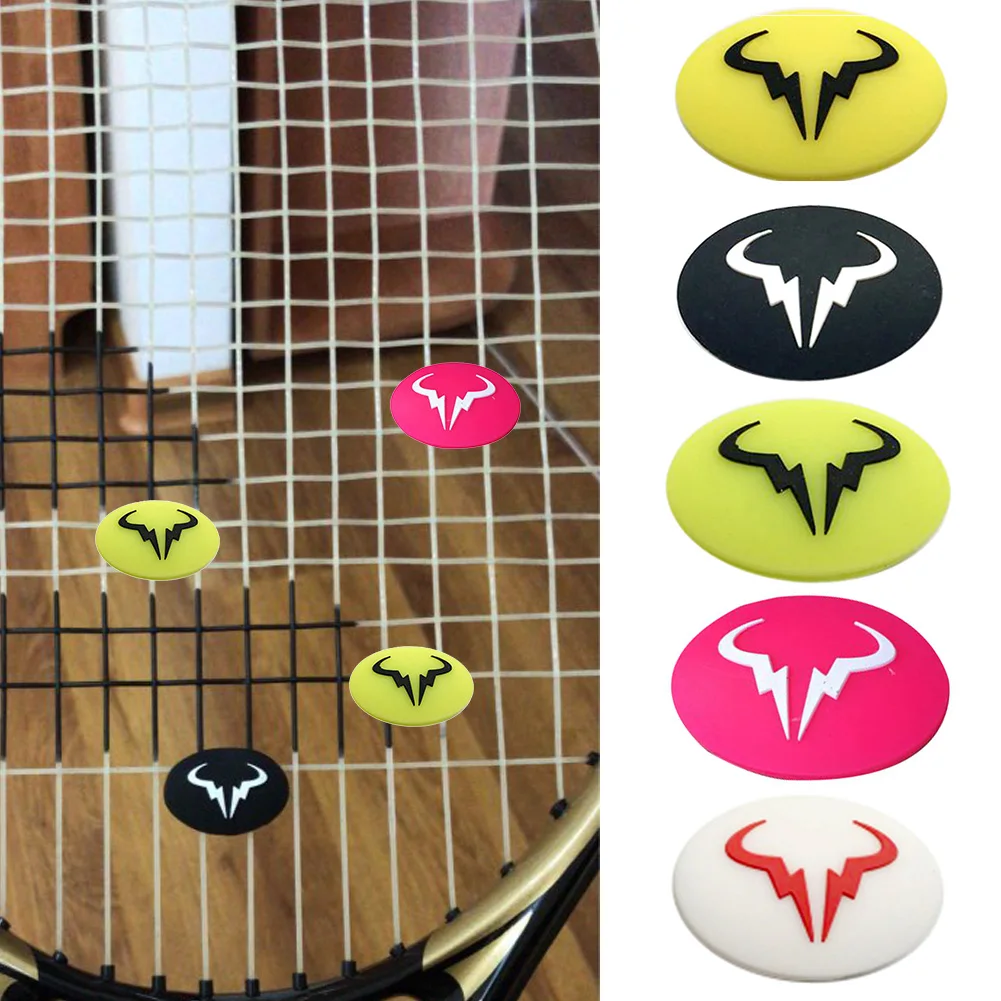 Tennis Racket Shock Absorber Vibration Dampeners Durable Anti-vibration Silicone Cartoon Animal Bull Head Raqueta