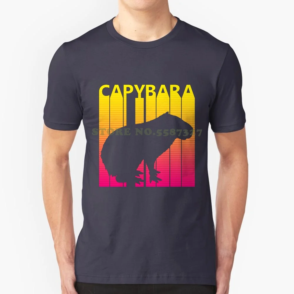 Retro 1980s Capybara Fashion Vintage Tshirt T Shirts Animal Animals Nature Safari Zoo Zookeeper Zoology Zoologist Spirit Animal