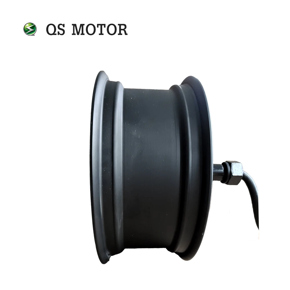 QS Motor 12*5.0inch 5000W V4 96V 95kph Single Shaft In-Wheel Hub Motor for Electric Motorcycle E-tricycle