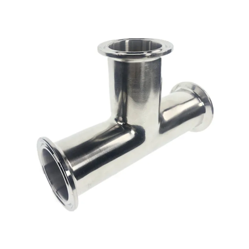 Stainless Steel SS304 Sanitary 3 Way Tee Ferrule Tri Clamp SS304 Weld Ferrule OD102-159MM