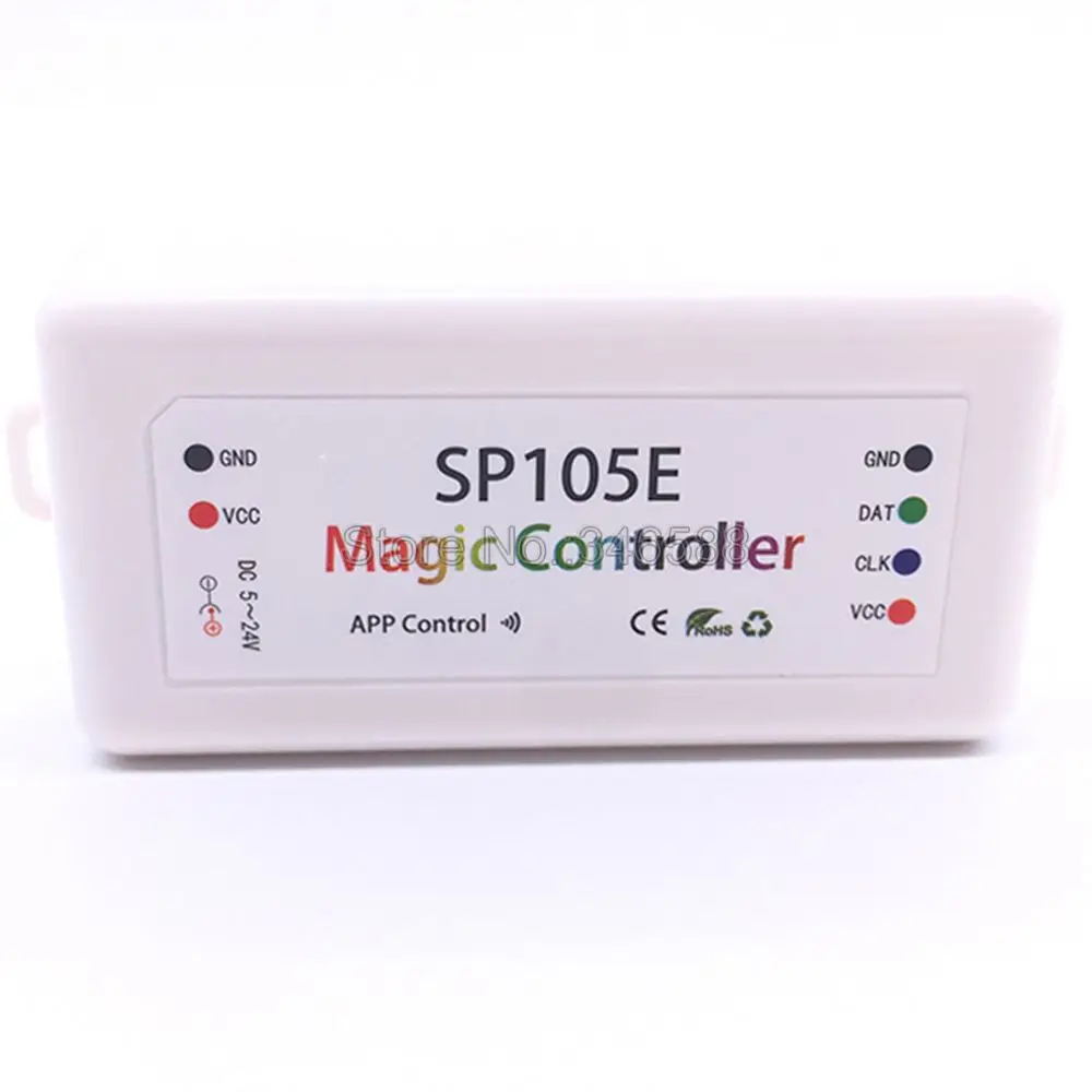SP105E LED Controller 4.0 Bluetooth APP Control for DC5-24V WS2801 WS2811 WS2812B SK6812 LDP8806 APA102 LED Strip 2048 Pixels