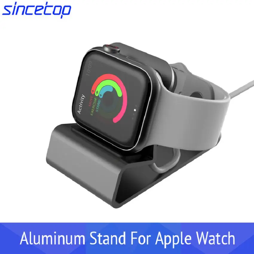 Aluminum Alloy Charging Dock Station For Apple Watch Charger Base For Apple Watch 5 4 3 2 1 Nightstand Charge Stand Holder