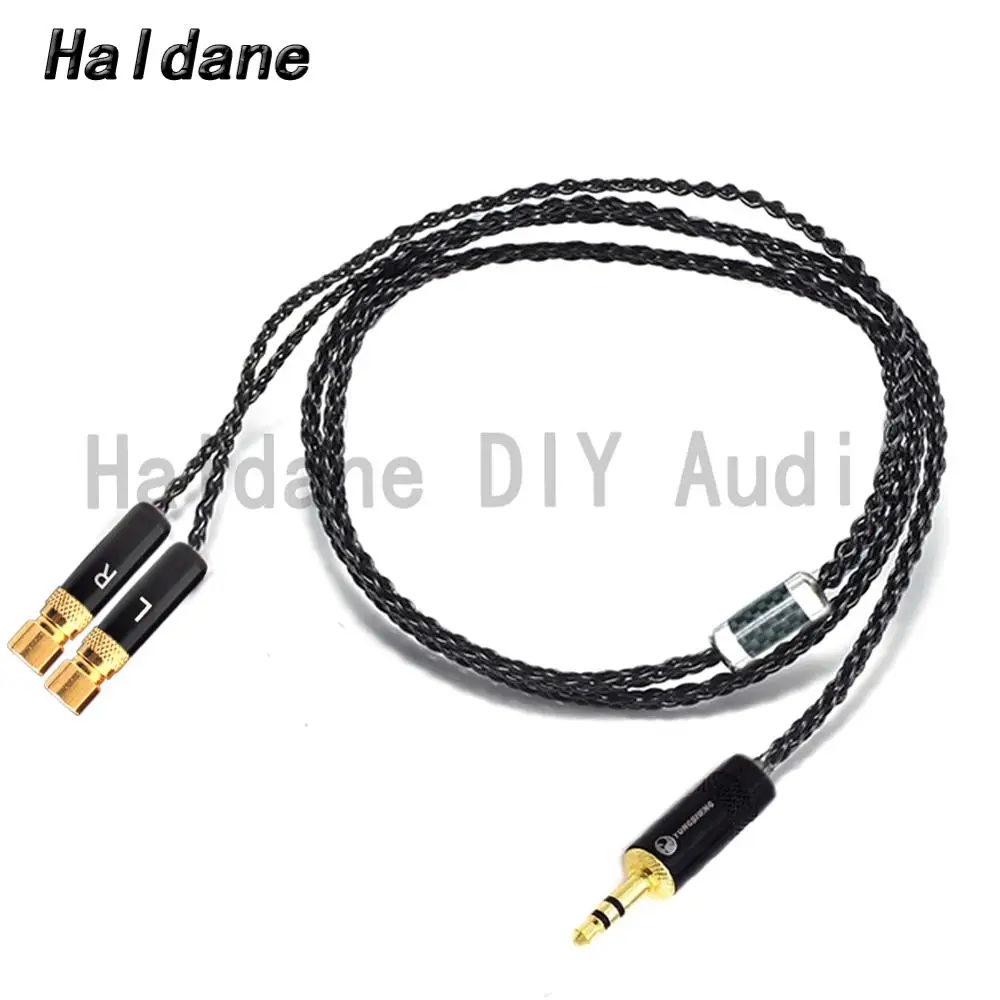 Haldane HIFI Silver Plated Headphone Replacement Upgrade Cable for HE400 HE5 HE6 HE300 HE560 HE4 HE500 HE6 Headphones Black Soft