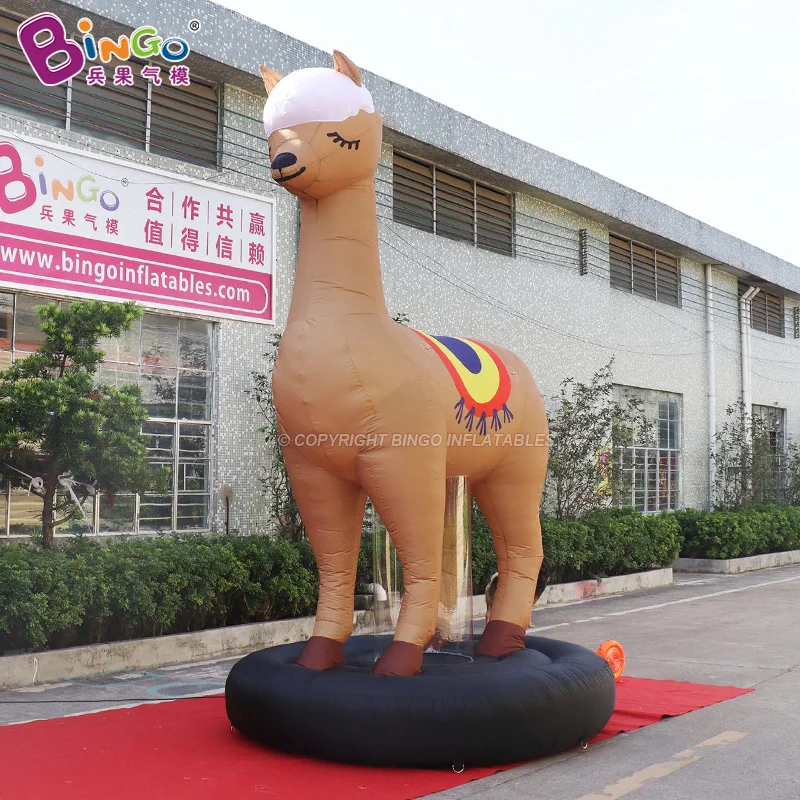 

Custom Made 4 Meters High/13ft Inflatable Alpaca For Shop Event Advertising Decoration Toys - BG-C0647