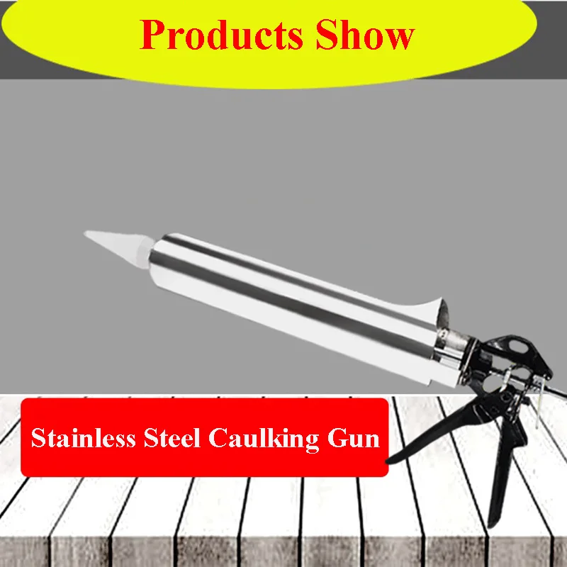 Thicken Stainless Steel Caulking Gun Ceramic Tile Caulking Gun Mortar Grouting Gun Sprayer Caulking Tool