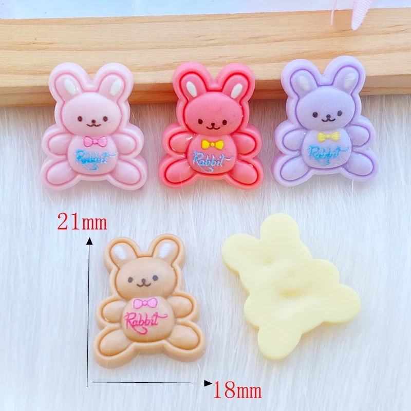 20pcs New Mixed Cute Mini Rabbit Flat Back Cabochon Crafts Clothing DIY Scrapbooking Accessories