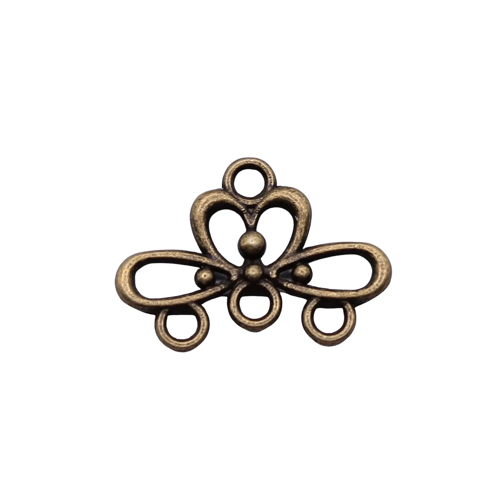 20 sztuk 18x13mm Charm kolczyki połączenie do tworzenia biżuterii 2 kolory kolczyki połączenie urok — zdjęcie 2