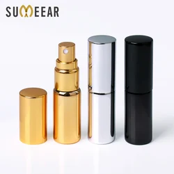 100 części/partia 5ML przenośne szkło UV wielokrotnego napełniania butelki perfum z rozpylacz aluminiowy butelki z rozpylaczem próbki puste pojemniki