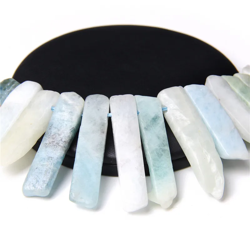 Top Drilled Natural Crystal Quartz lazuli Labradorite minerals Slice Point Beads Cut Crystal Stick Pendants Jewelry making Crown