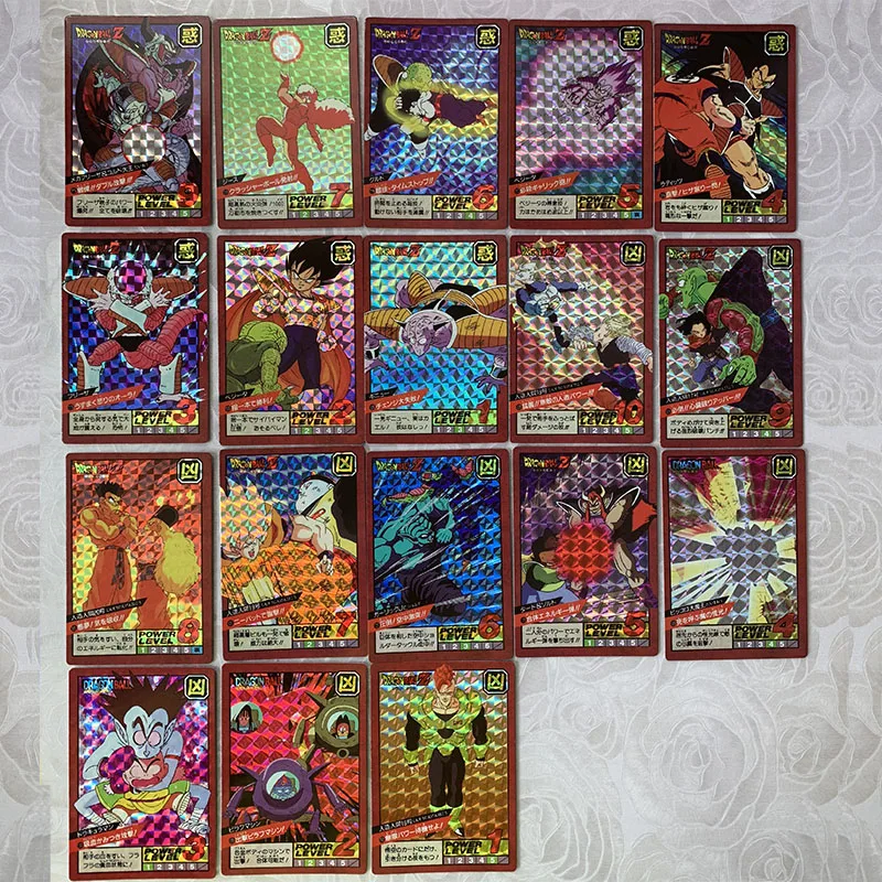 BANDAI Dragon Ball Homemade Fierce Fighting 3 Full Set of 43 Classic Lattice Flash Cards Rare Limited Collection Cards