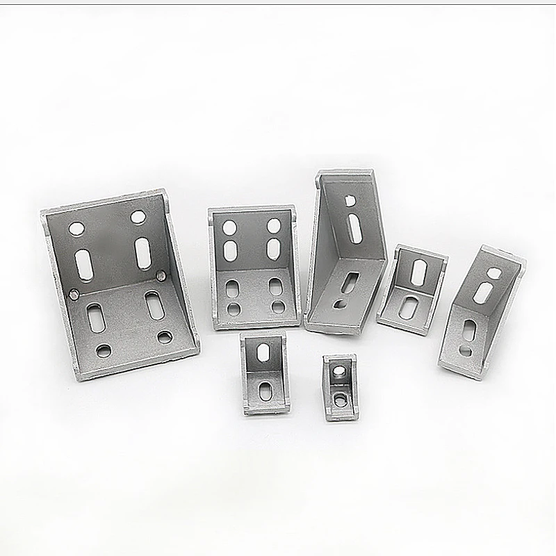 10pcs 2020 3060 4040 Corner Fitting Angle Aluminum Connector Bracket Furniture Accessories Hardware Woodworking Tools Angle Code