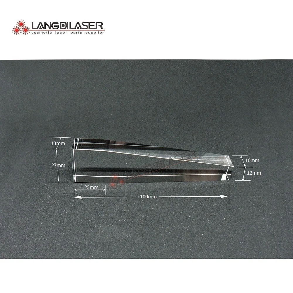 

Size 100(25)*27(12)*13(10)mm - Cosmetical Diode Laser Prism crystal With AR@808nm Film Coated