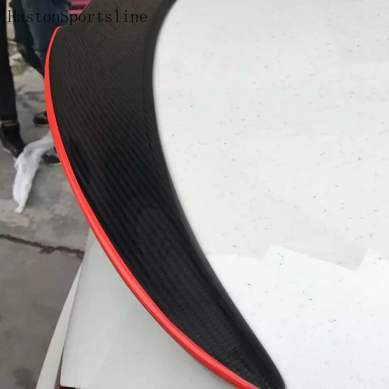 E93 Modified M Style Carbon Fiber Red Line Rear Trunk Luggage Compartment Spoiler Car Wing For BMW E93 2007~2013