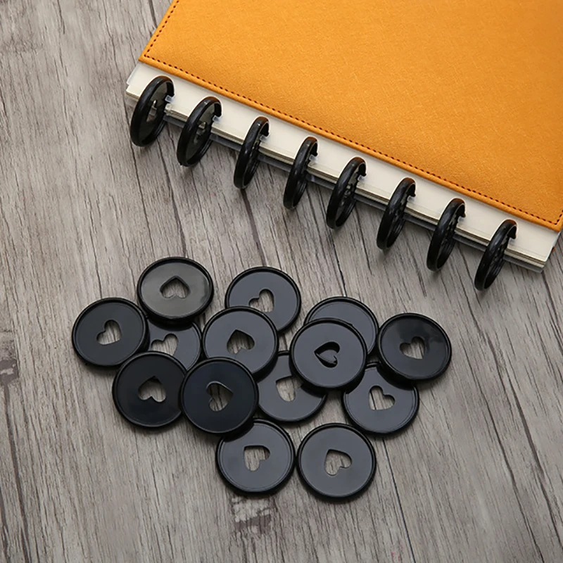 16pcs 35mm Plastic Mushroom Hole Binder Discs Notebook Binding Rings Mushroom Planner Disc Binding Buckle Button Office Supplies