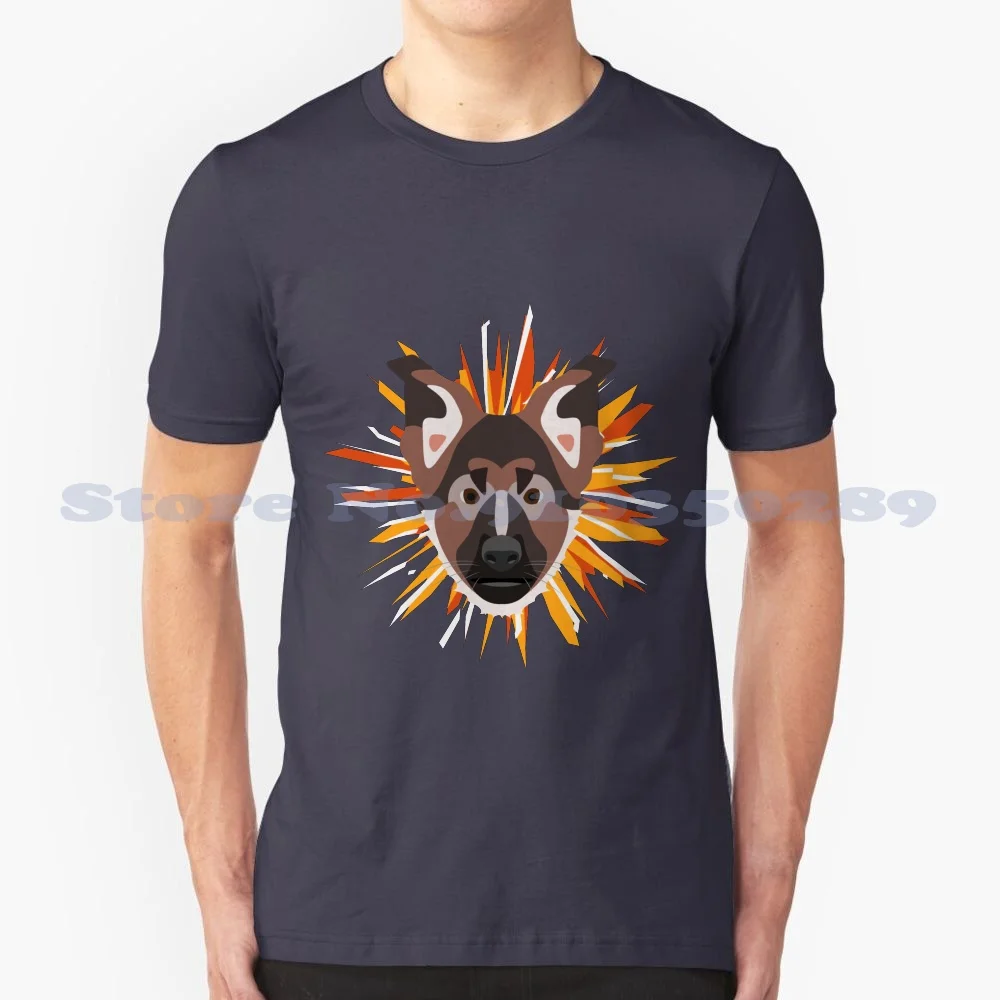 Dog With Fireworks 100% Cotton T-Shirt Domestic Dog Guard Dog Fireworks Rocket New Years Eve Happy New Year Holidays Family