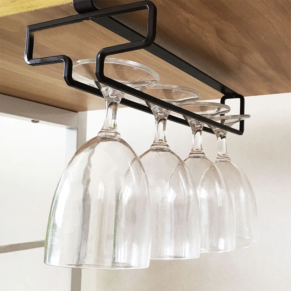 

Wine Glass Rack Hanging Wine Cup Holder Bar Goblet Stemware Storage Racks Shelf Hanger Iron Kitchen Organizer Paper Roll Holder