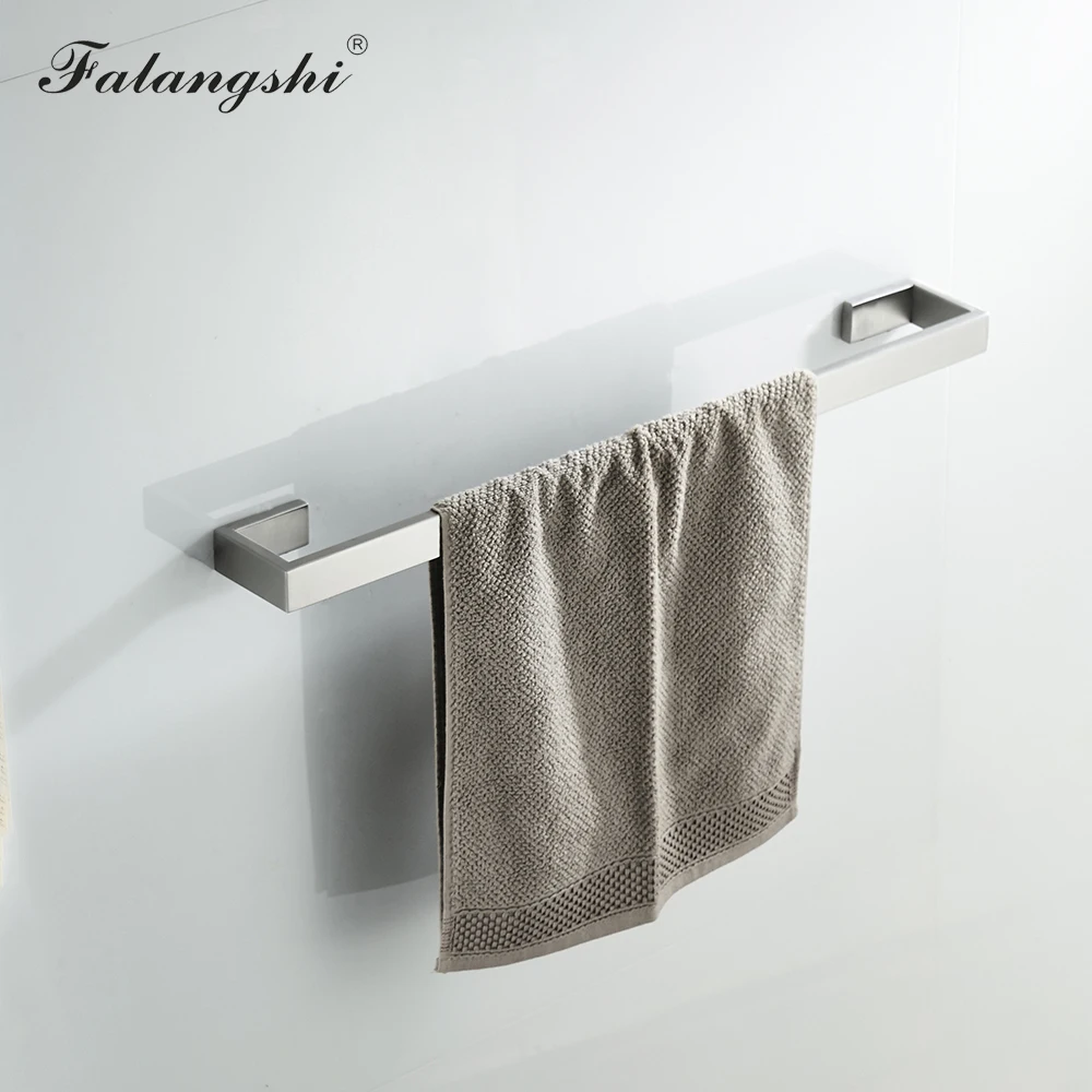 Bathroom Hardware Set Robe Hooks Tissue Roll Paper Holder Towel Holder Single Towel Bar Brushed Bath Accessories WB8857