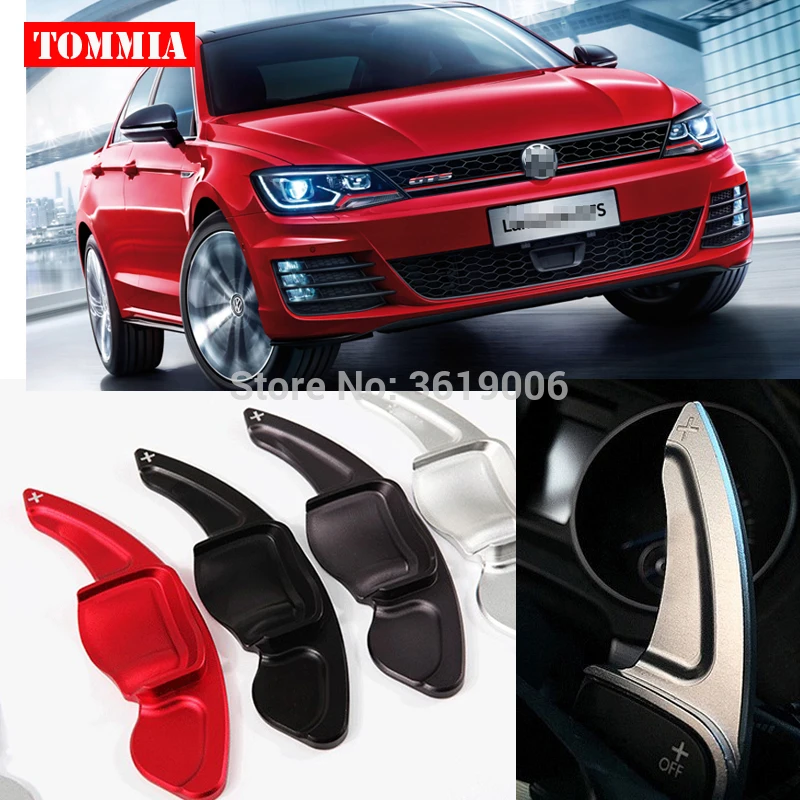 tommia 2pcs Steering Wheel Aluminum Shift Paddle Shifter Extension For VW lamando 2013-2015 Car-styling