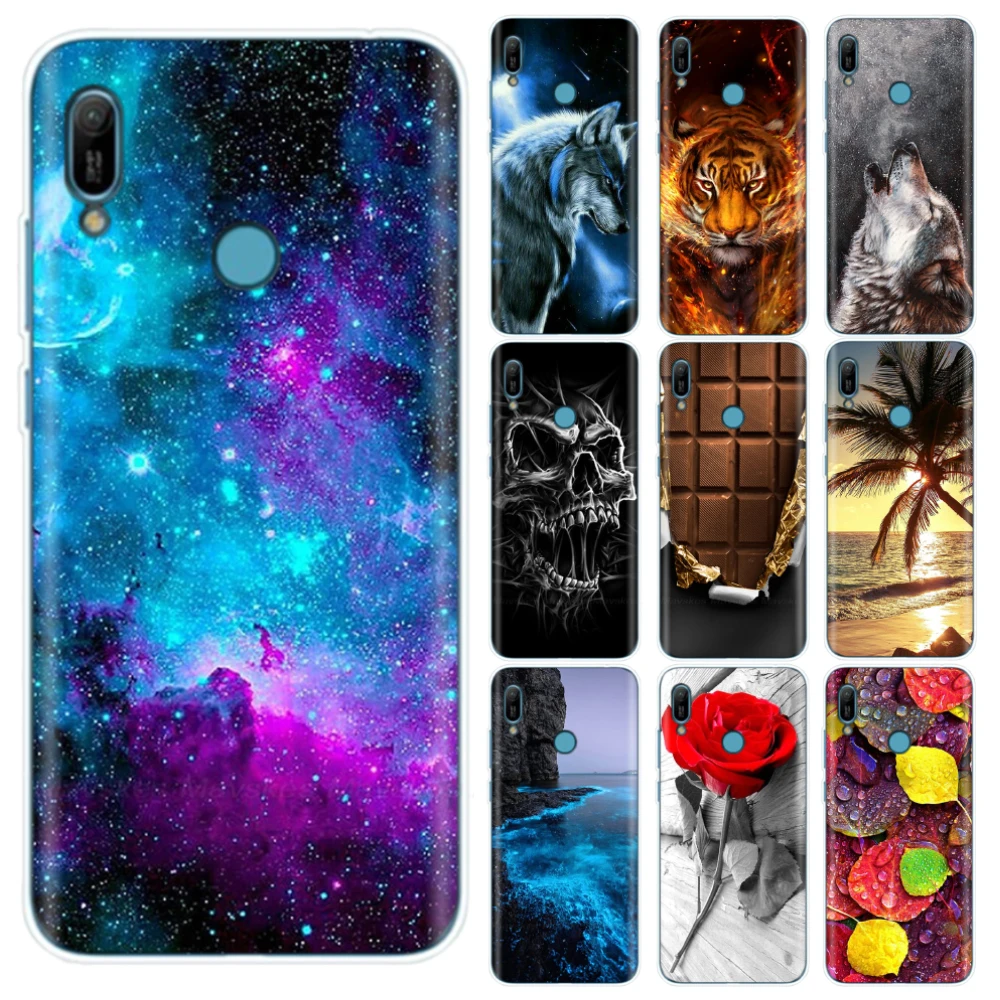 Silicone Case For Huawei Y6 2019 Case 6.09 inch MRD-LX1 MRD-LX1F Phone Case For Huawei Y6 2019 Back Cover Soft Protective Case