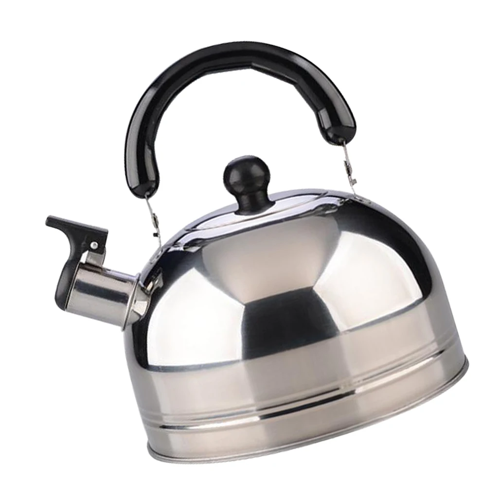 C2 Whistling Tea Kettle 3L Stainless Steel Teapot Teakettle Coffee Water bottle Kettle Pot for Camping Picnic Stovetop Induction