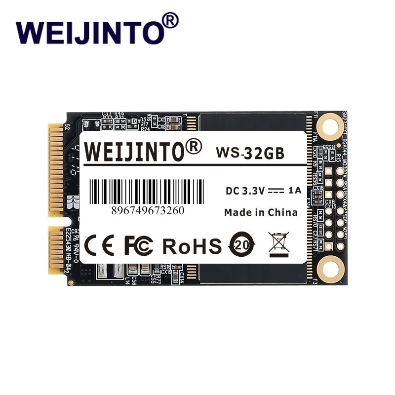 WEIJINTO mSATA SSD 120GB 240GB 64GB 128GB 256GB 480GB 512GB 1TB Mini SATA Internal Solid StateHard Drive 32GB  For Laptop Server