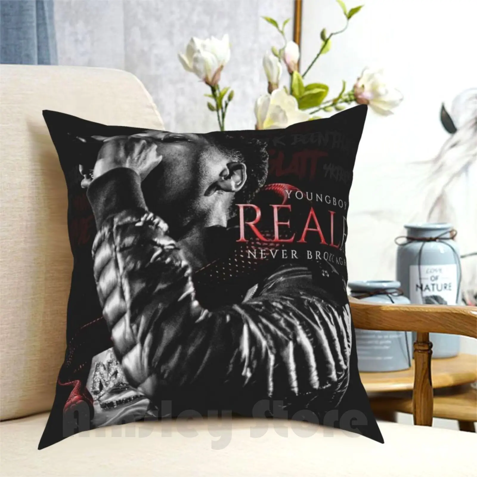 Youngboy Never Broke Again-Realer Pillow Case Printed Home Soft Throw Pillow Young Boy Never Broke Again Youngboy Realer