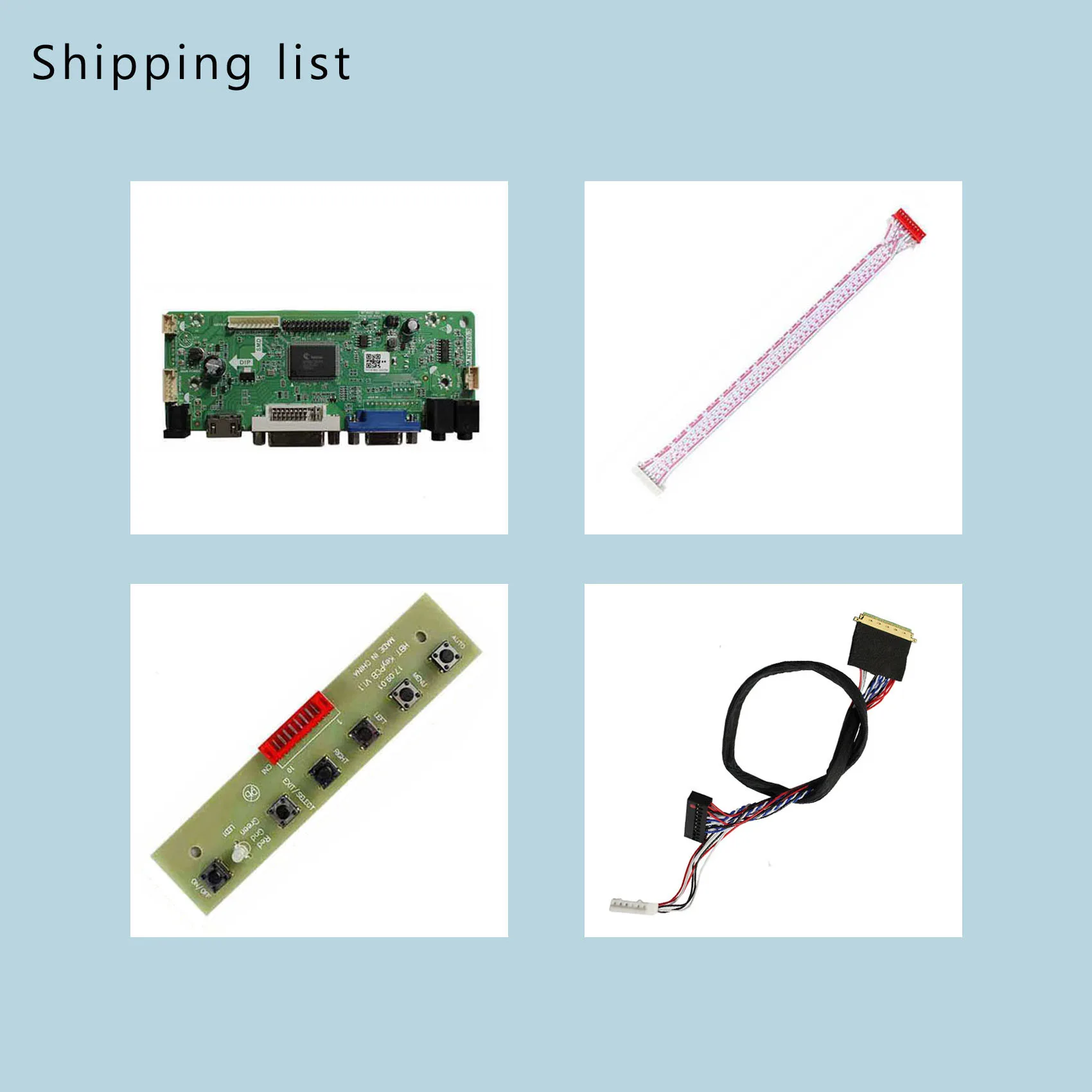 Placa controladora HD MI VGA DVI, Audio LCD, trabajo M.NT68676 para N070ICG-LD1 de 7 ~ 10,1 pulgadas, N070ICG-LD4, B101EW05, 1280x800